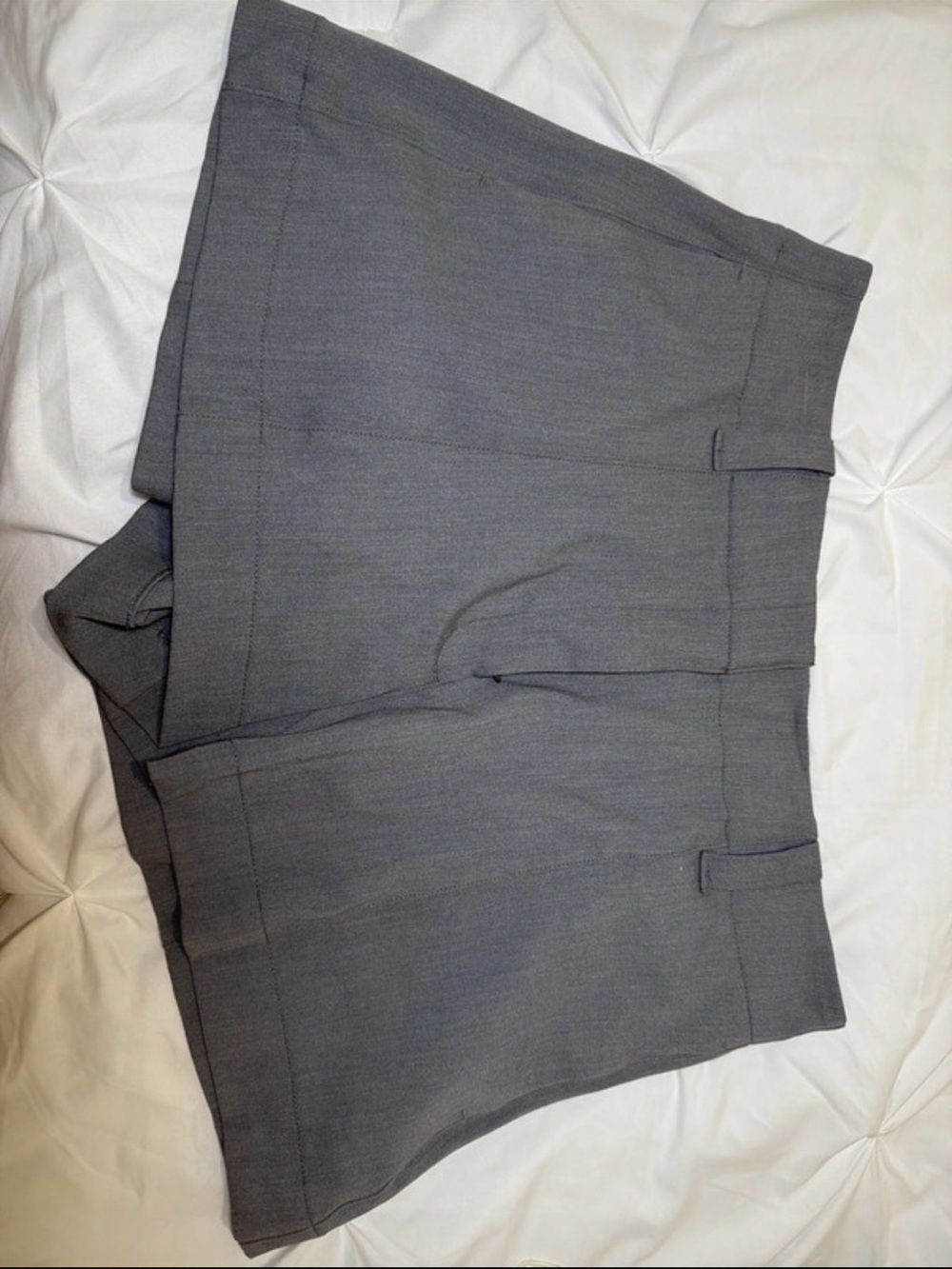 American Eagle Outfitters Men's Gray Flat-Front Dress Shorts